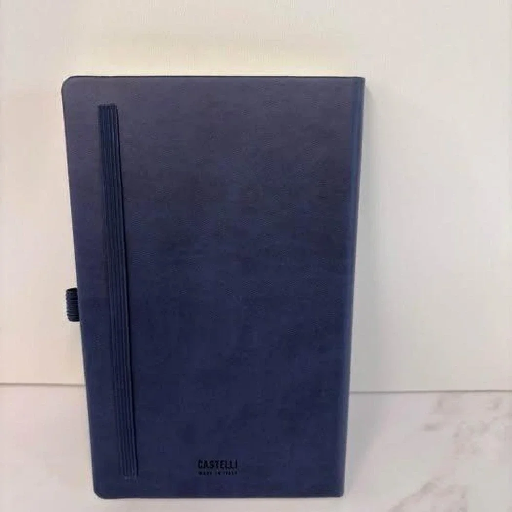 NBA Castelli Lined Journal Notebook OS Navy Blue Like New Sports Executive